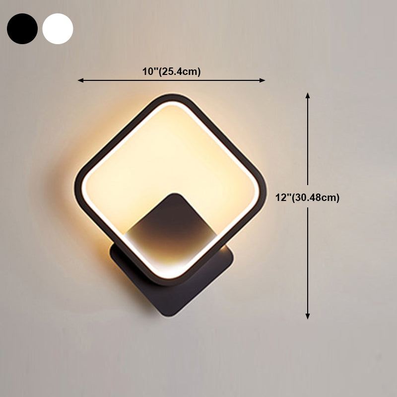 1-Light Modern Wall Sconce Geometric LED Wall Light with Metal for Living Room