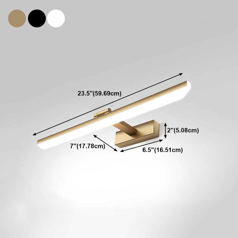 Miroir simple moderne Light Nordic Metal LED Mirror Lampe Fixture pour la salle de bain