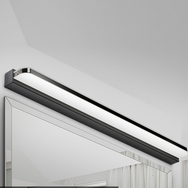 Silver Modern Simple Mirror Light Nordic Metal LED Mirror Lamp Fixture for Bathroom