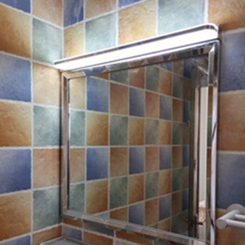 Silver Modern Simple Mirror Light Nordic Metal LED Mirror Lamp Fixture for Bathroom