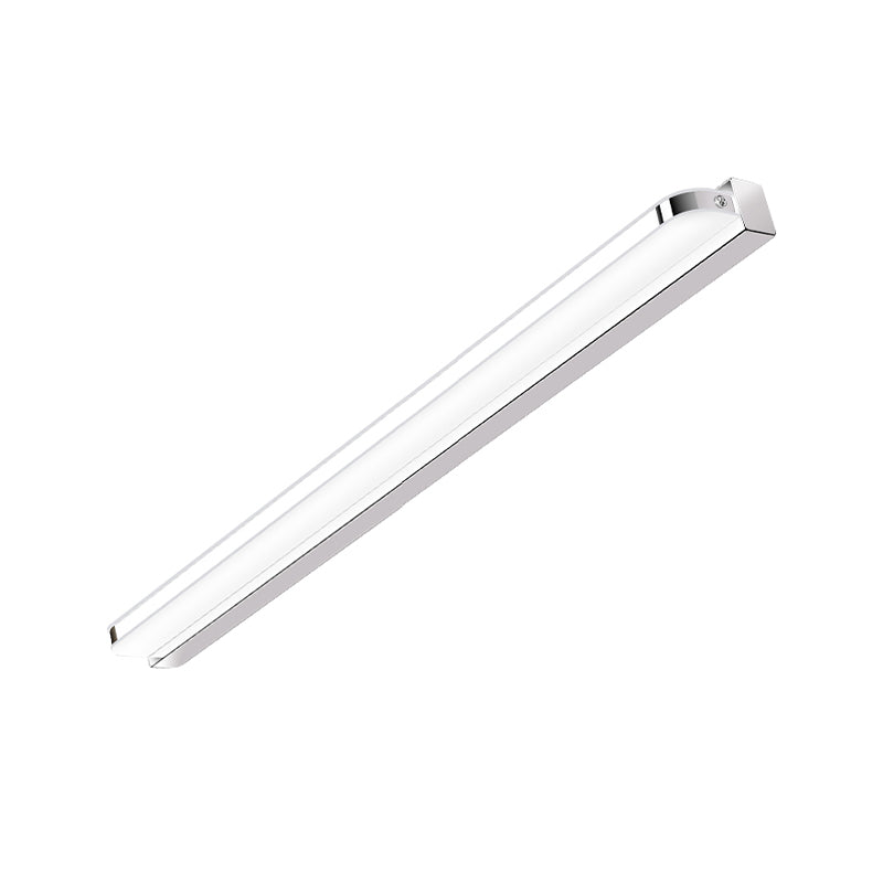 Silver Modern Simple Mirror Light Nordic Metal LED Mirror Lamp Fixture for Bathroom