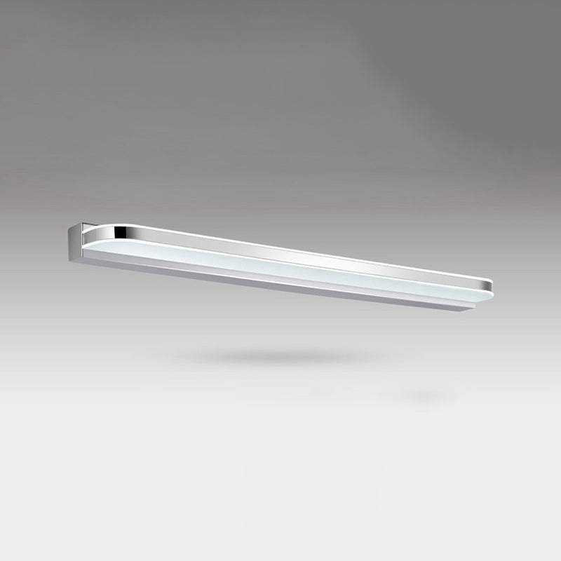 Silver Modern Simple Mirror Light Nordic Metal LED Mirror Lamp Fixture for Bathroom