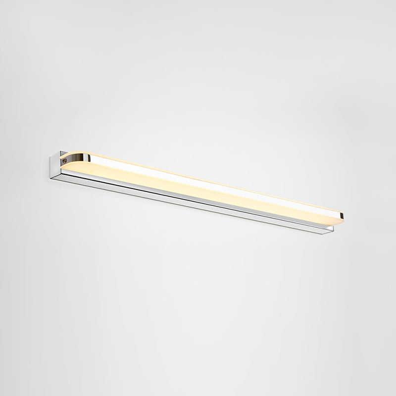 Silver Modern Simple Mirror Light Nordic Metal LED Mirror Lamp Fixture for Bathroom