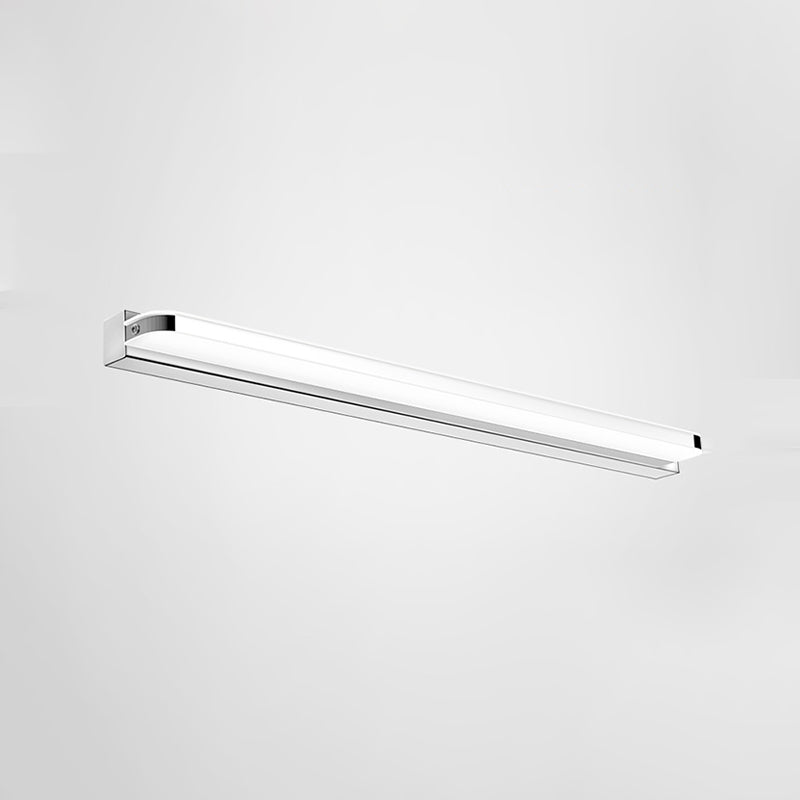Silver Modern Simple Mirror Light Nordic Metal LED Mirror Lamp Fixture for Bathroom