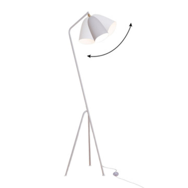 Macaron Tripod Floor Lamp Metal 1-Light Living Room Floor Light with Swivel Shade