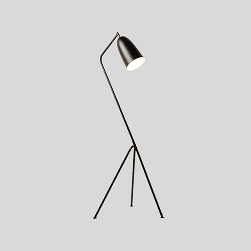 Macaron Tripod Floor Lamp Metal 1-Light Living Room Floor Light with Swivel Shade