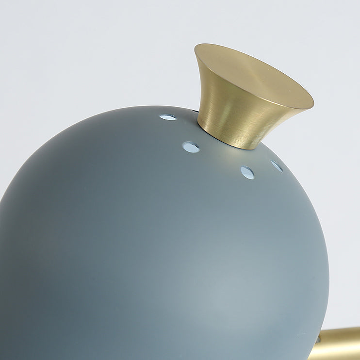 Macaron Cloche Shade Standing Lamp Metal 1 Head Bedroom Floor Light