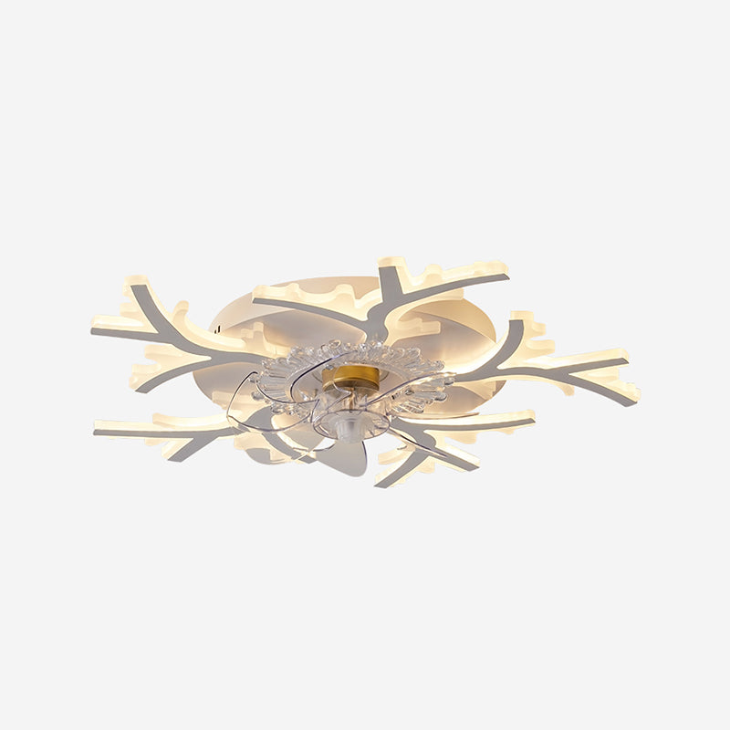 Luce a ventola del soffitto in metallo nordico illuminazione a filo a filo multipla con lama della ventola di plastica