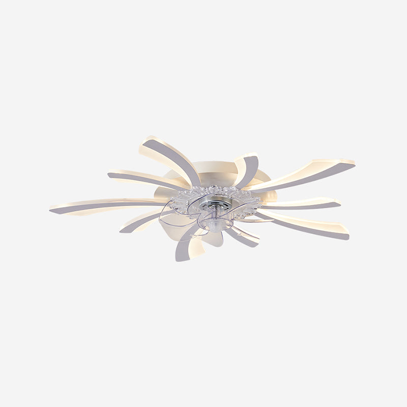 Luce a ventola del soffitto in metallo nordico illuminazione a filo a filo multipla con lama della ventola di plastica
