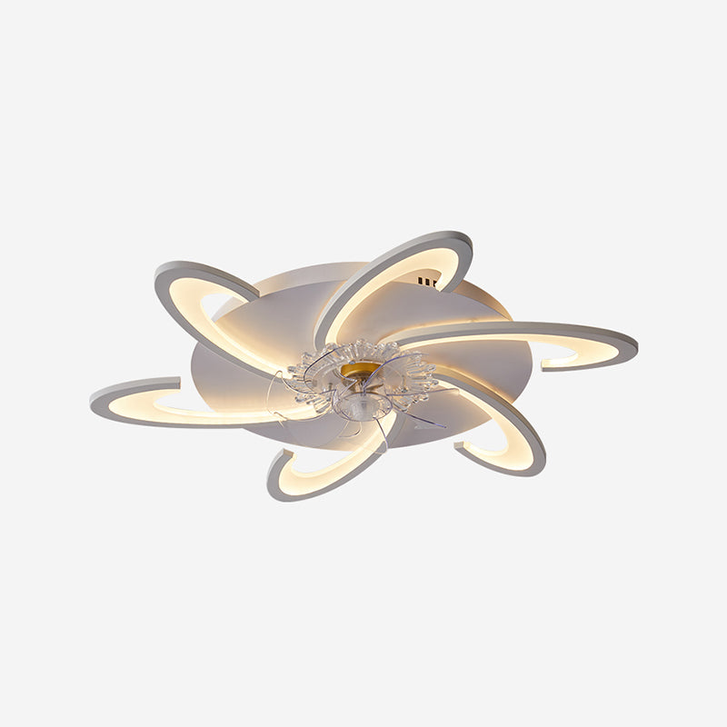 Luce a ventola del soffitto in metallo nordico illuminazione a filo a filo multipla con lama della ventola di plastica