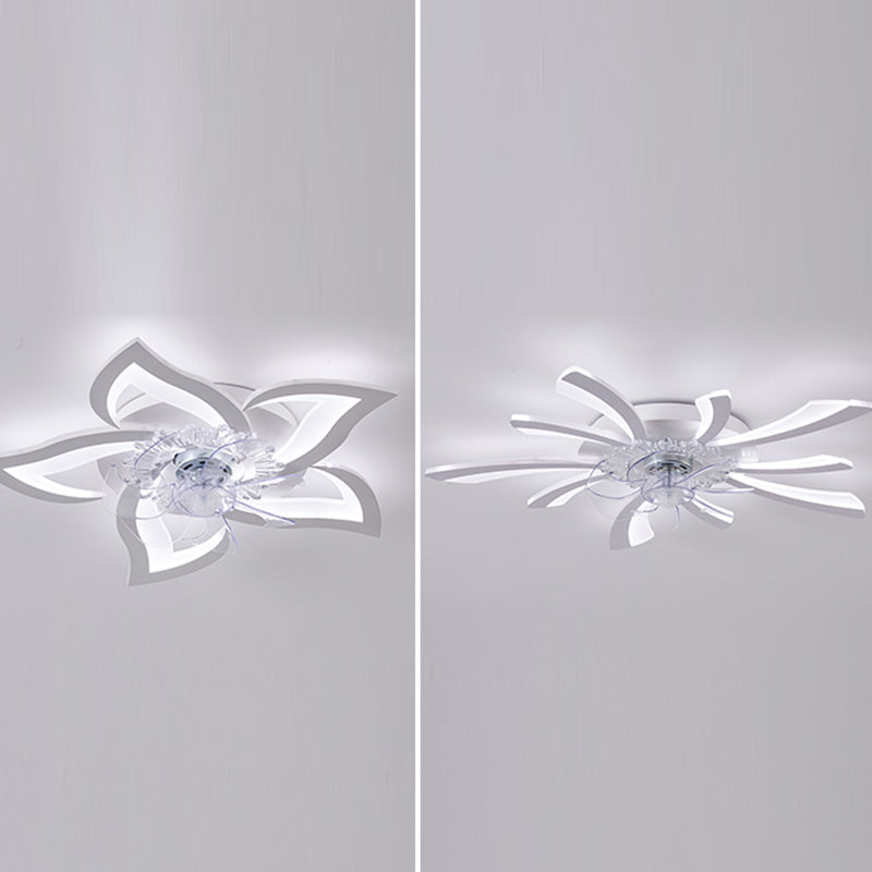 Luce a ventola del soffitto in metallo nordico illuminazione a filo a filo multipla con lama della ventola di plastica