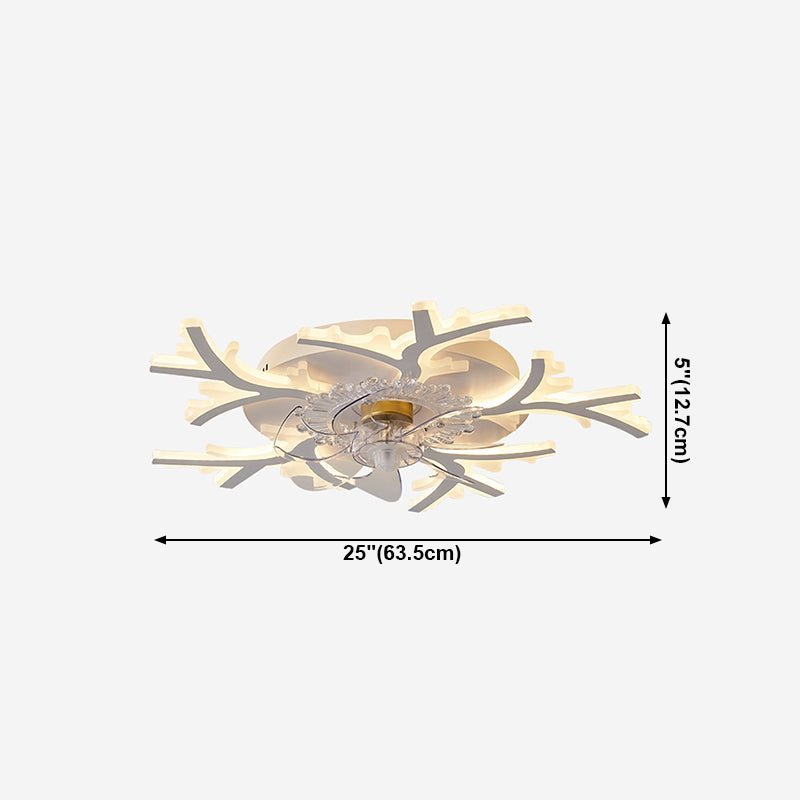 Luce a ventola del soffitto in metallo nordico illuminazione a filo a filo multipla con lama della ventola di plastica