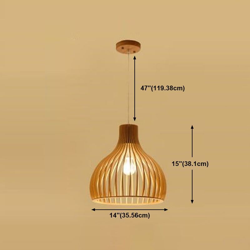 Éclairage suspendu de style contemporain avec une teinte en bois avec une teinte en bois