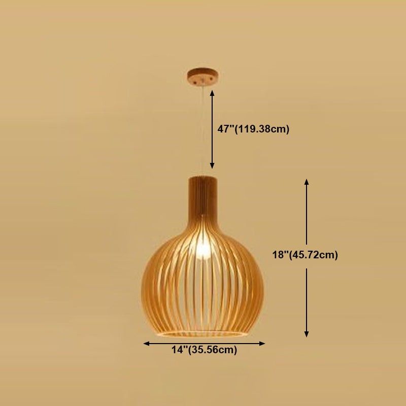 Éclairage suspendu de style contemporain avec une teinte en bois avec une teinte en bois