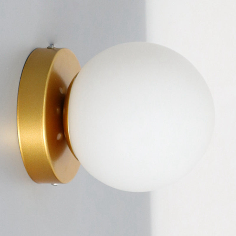 Plafonnier en forme de boule, style moderne et simple, en verre, 1 lumière, montage encastré, pour allée de balcon