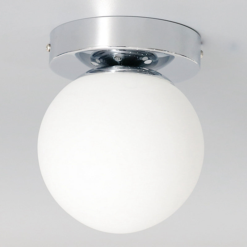 Plafonnier en forme de boule, style moderne et simple, en verre, 1 lumière, montage encastré, pour allée de balcon