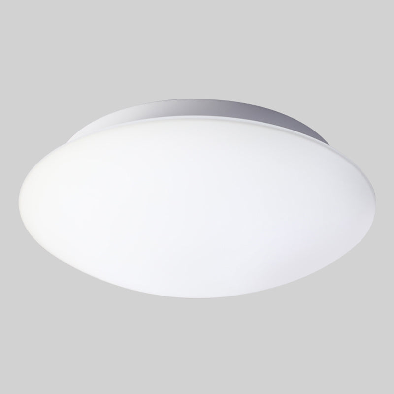 Round Shape Ceiling Lamp Modern Simple Style Iron 1 Light Flush Mount with Glass Lampshade for Aisle
