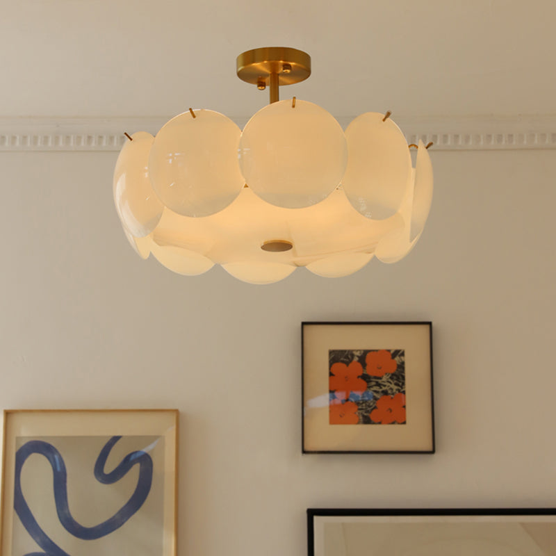 Plafonnier en forme d'anneau, Style créatif moderne, montage encastré en fer pour salle à manger
