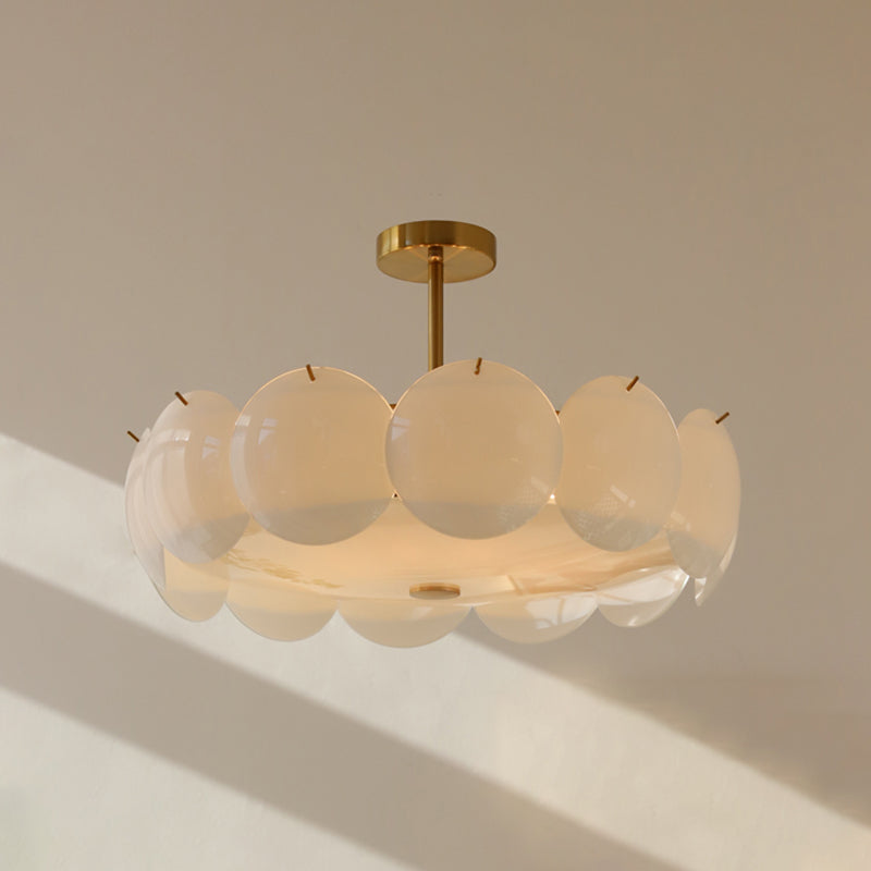 Plafonnier en forme d'anneau, Style créatif moderne, montage encastré en fer pour salle à manger