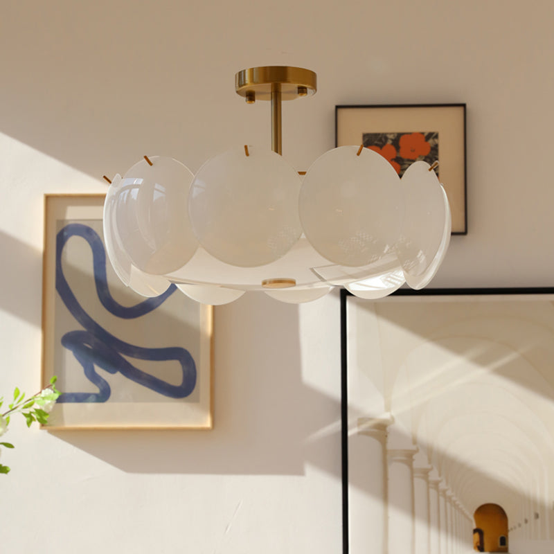 Plafonnier en forme d'anneau, Style créatif moderne, montage encastré en fer pour salle à manger