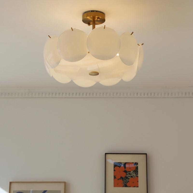 Plafonnier en forme d'anneau, Style créatif moderne, montage encastré en fer pour salle à manger