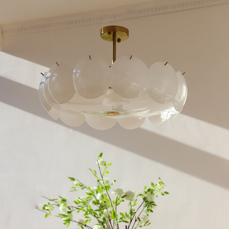 Plafonnier en forme d'anneau, Style créatif moderne, montage encastré en fer pour salle à manger