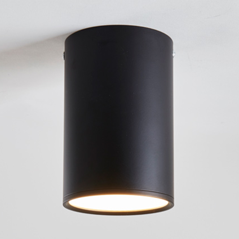 Plafonnier LED de forme cylindrique, style simple et moderne, en aluminium, 1 lumière, montage encastré pour allée