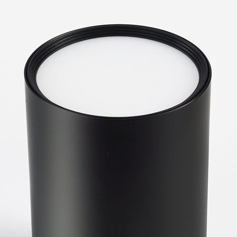 Plafonnier LED de forme cylindrique, style simple et moderne, en aluminium, 1 lumière, montage encastré pour allée