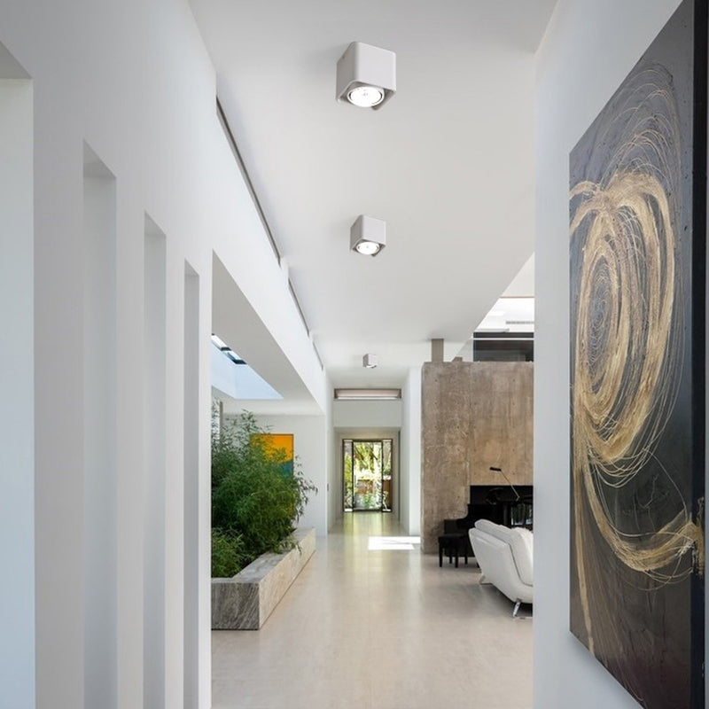 Geometry Shape LED Ceiling Lamp Modern Simple Style Aluminium Flush Mount for Aisle