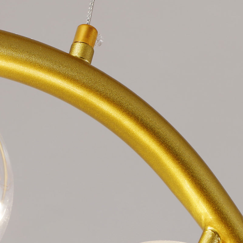 Spherical Shape Island Pendants Contemporary Glass 6 Light Hanging Lights