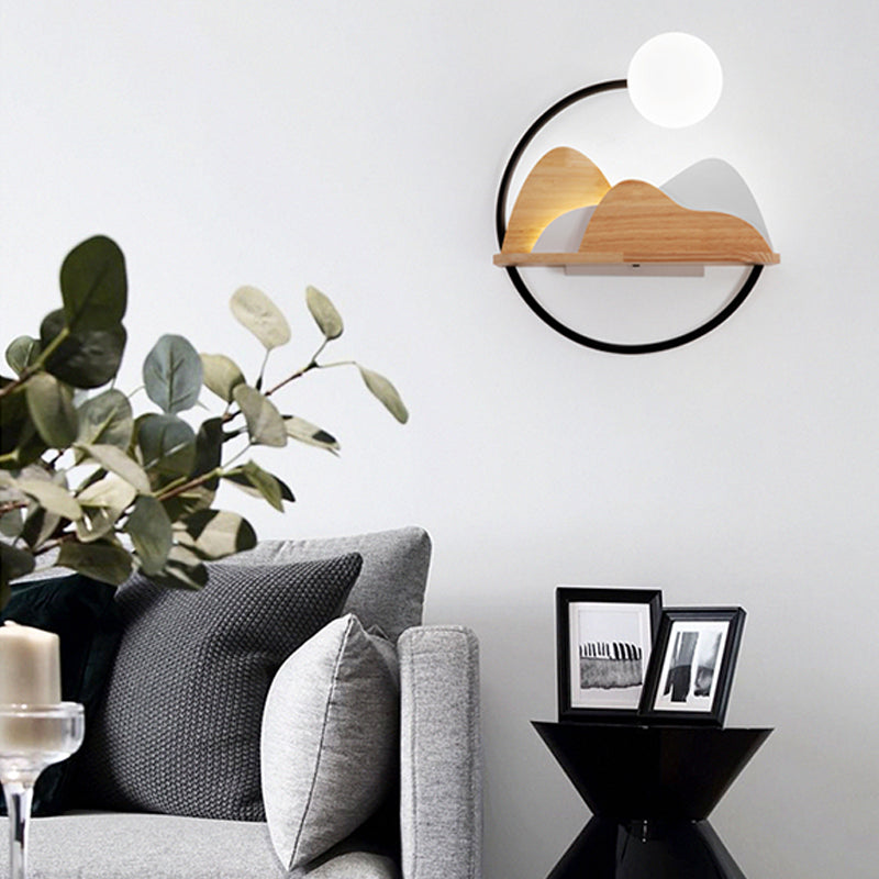 Schwarze Kugelleuchten Leuchten moderner Metall 2 Leuchten Wandmontagelampe