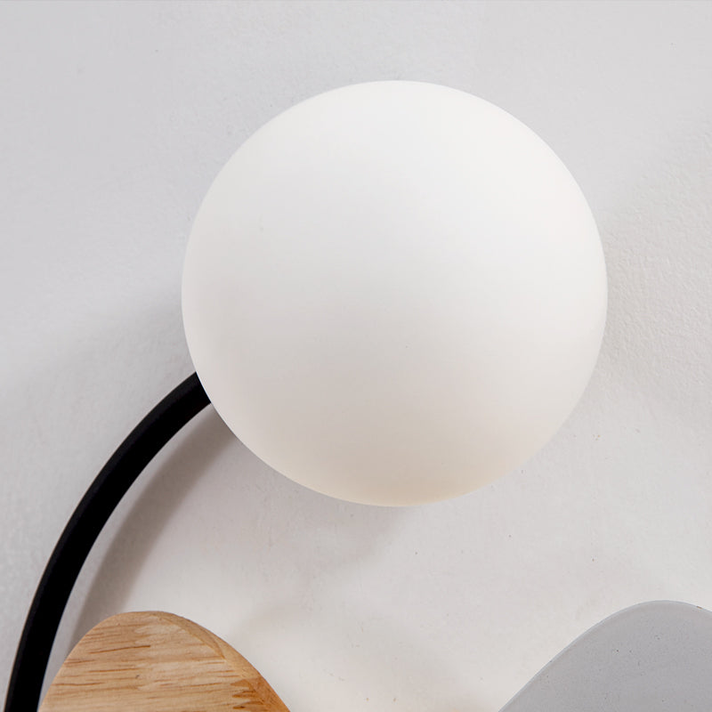 Schwarze Kugelleuchten Leuchten moderner Metall 2 Leuchten Wandmontagelampe