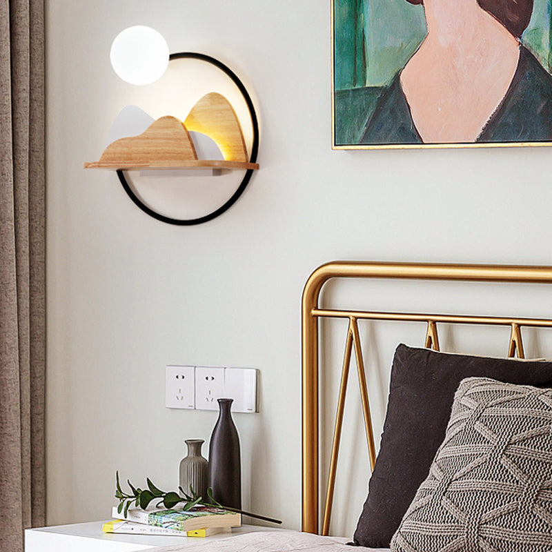 Schwarze Kugelleuchten Leuchten moderner Metall 2 Leuchten Wandmontagelampe