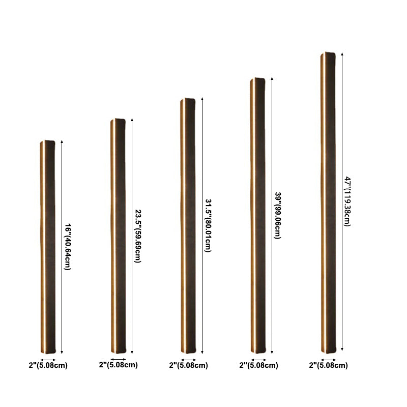 Éclairage mural en métal linéaire Style moderne 1 Éclairage mural d'éclairage en noir