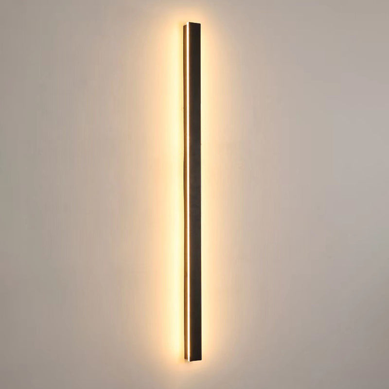 Éclairage mural en métal linéaire Style moderne 1 Éclairage mural d'éclairage en noir