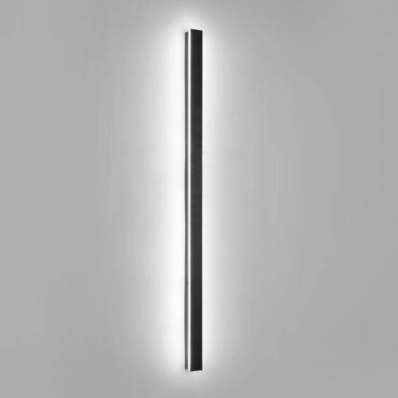 Éclairage mural en métal linéaire Style moderne 1 Éclairage mural d'éclairage en noir