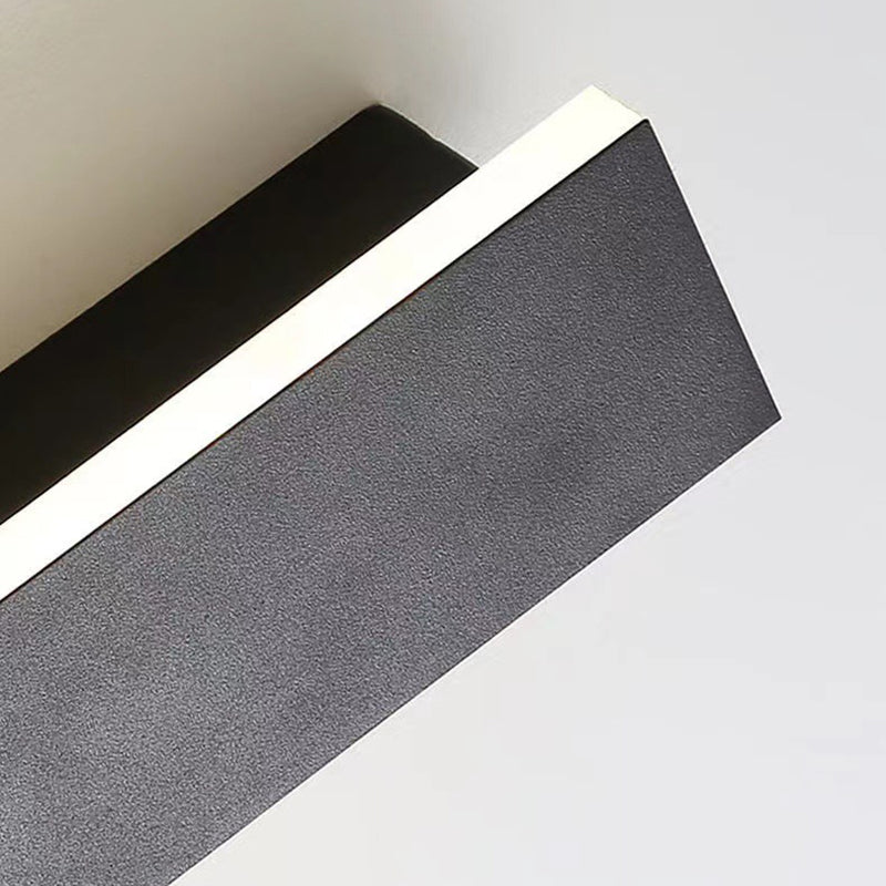 Éclairage mural en métal linéaire Style moderne 1 Éclairage mural d'éclairage en noir