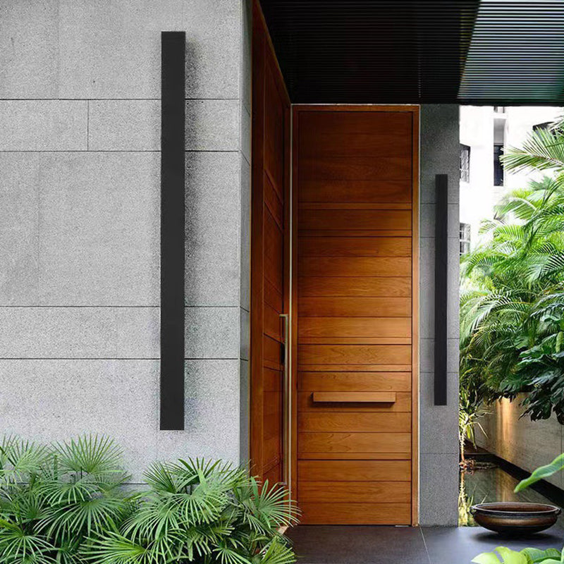 Éclairage mural en métal linéaire Style moderne 1 Éclairage mural d'éclairage en noir