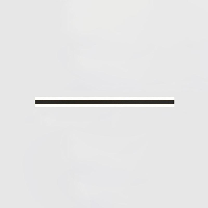 Lineare Form Metallwandbeleuchtung moderner Stil Einmals Wandhalterung in Schwarz