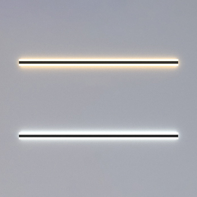 Lineare Form Metallwandbeleuchtung moderner Stil Einmals Wandhalterung in Schwarz
