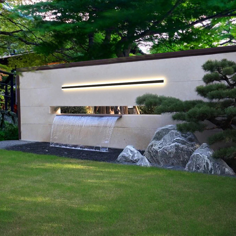 Lineare Form Metallwandbeleuchtung moderner Stil Einmals Wandhalterung in Schwarz