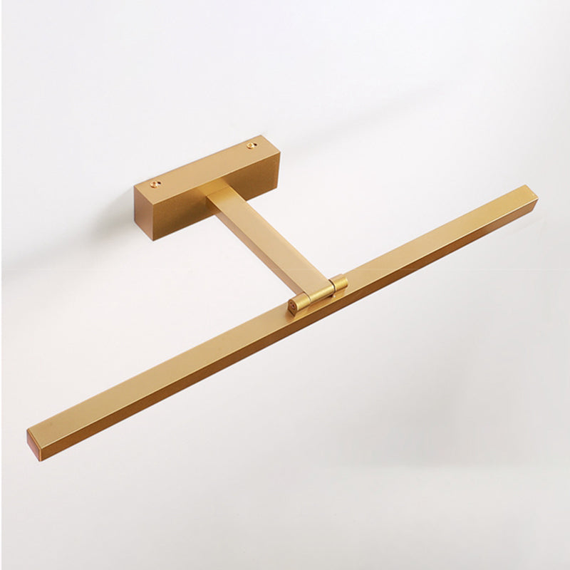 Moderne stijl lineaire schaduw muur sconce metaal 1 licht spiegel muur gemonteerde verlichting in goud