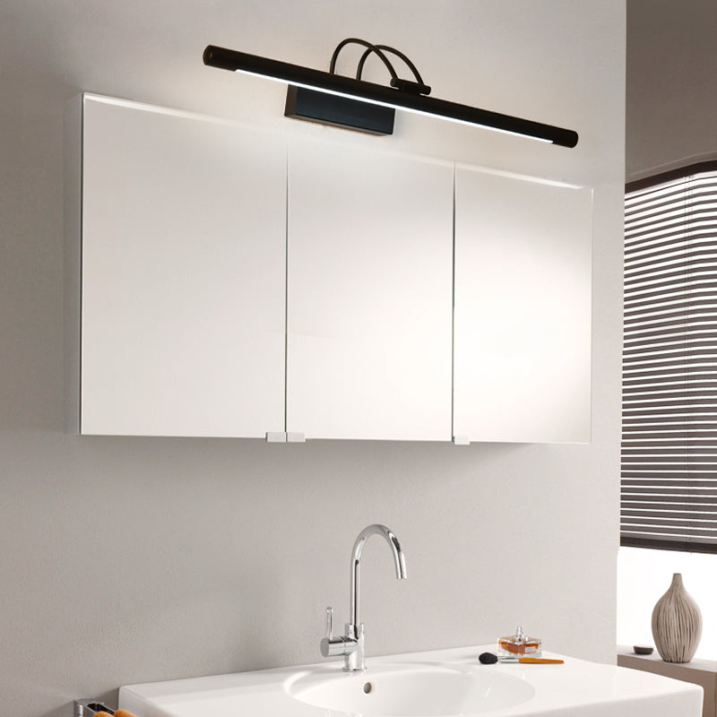 Linear Shape Metal Wall Sconce Modern Single Light Mirror Wall Mounted Lighting