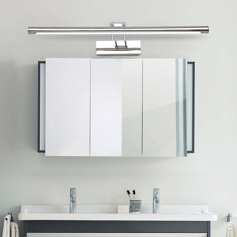 Linear Shape Metal Wall Sconce Modern Single Light Mirror Wall Mounted Lighting