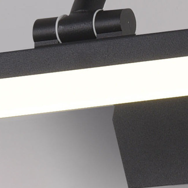 Linear Shape Metal Wall Sconce Modern Style Single Light Mirror Wall Mount Light Fixture