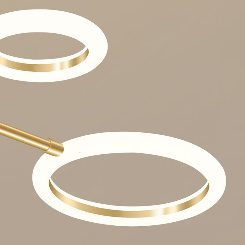 Acrylic Gold LED Pendant Light in Modern Artistic Style Lacquered Metal Chandelier for Living Room