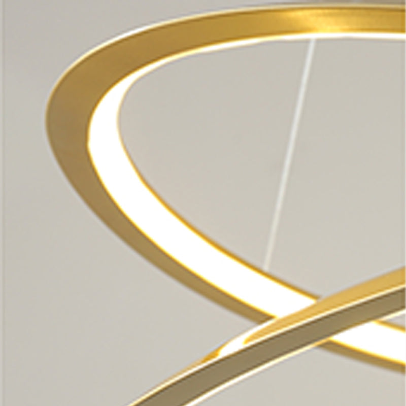 Silicone LED Pendant Light in Modern Artistic Style Aluminium Linear Chandelier for Interior Spaces