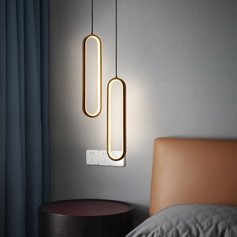 Metal Minimalist Hanging Lights Modern Style Linear suspension Mont Fixture pour salle à manger