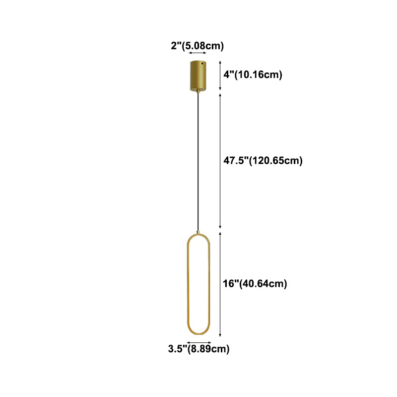 Metal Minimalist Hanging Lights Modern Style Linear suspension Mont Fixture pour salle à manger