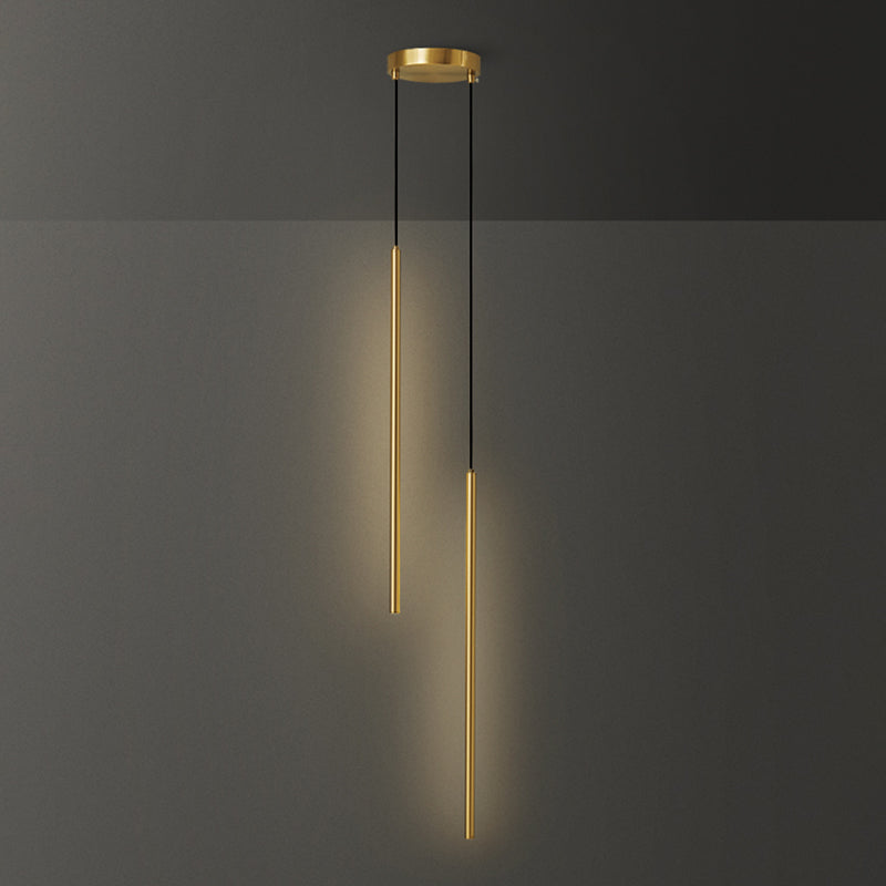 Lumières suspendues linéaires Symiss à montage suspendu en métal moderne pour chambre à coucher